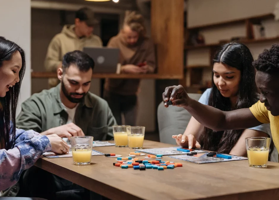 Introverts playing board games for introverts